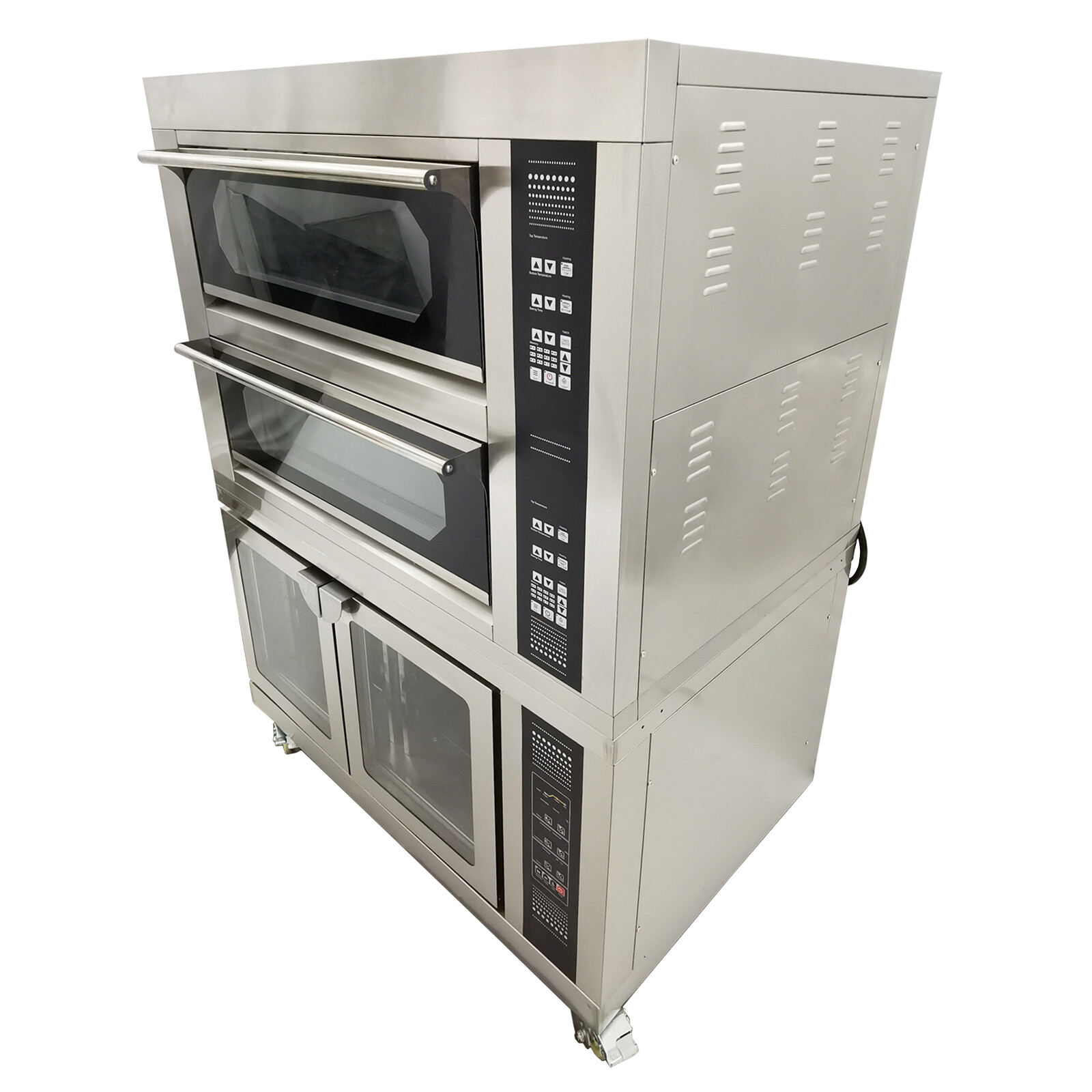 220V Commercial Pizza Oven Baking Oven With Bread Fermentation Box 3PH
