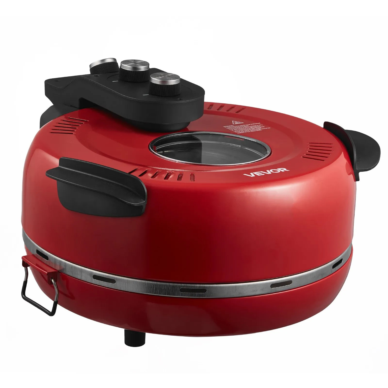 14″ Electric Pizza Oven 1600W Maker w/ Stone 5-Mode Temp Control for Home Use