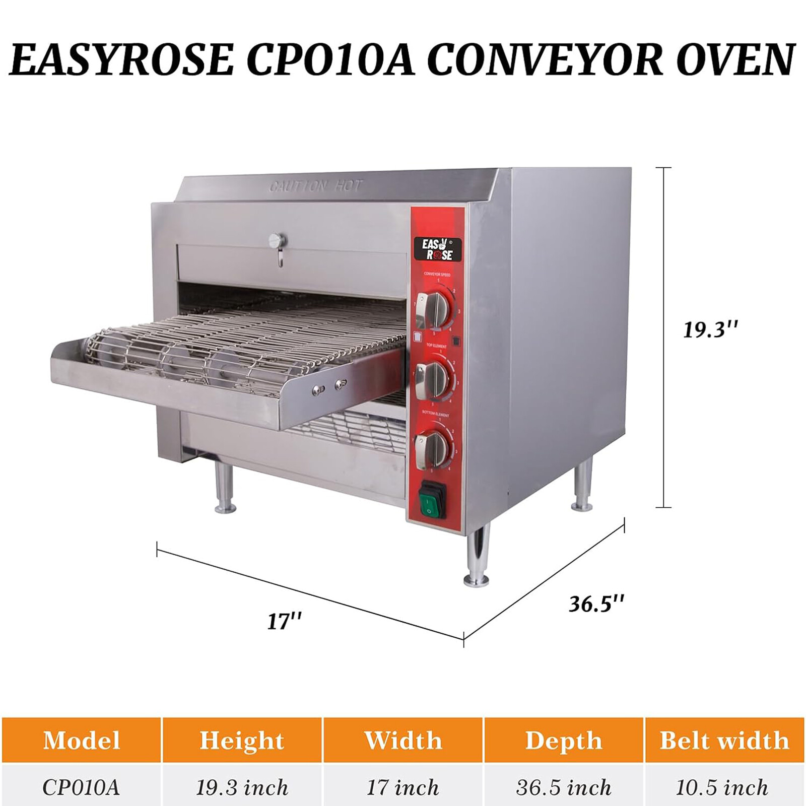 Easyrose Refurbished Countertop Pizza Conveyor Oven Bread Toaster Pizza Ovens