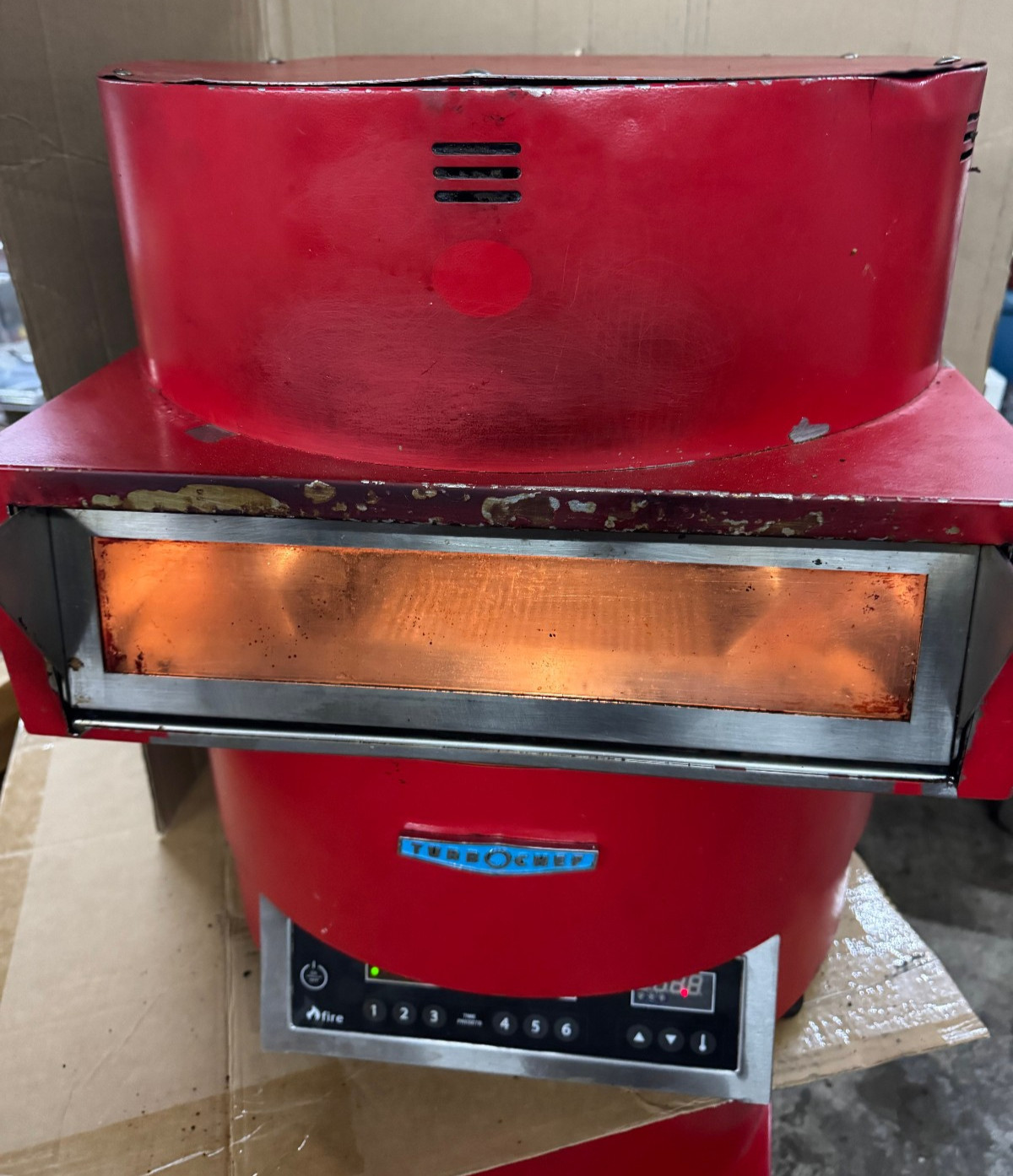 TurboChef Fire Red Electric Single Ventless Countertop Pizza Oven 208/240V, 1 Ph