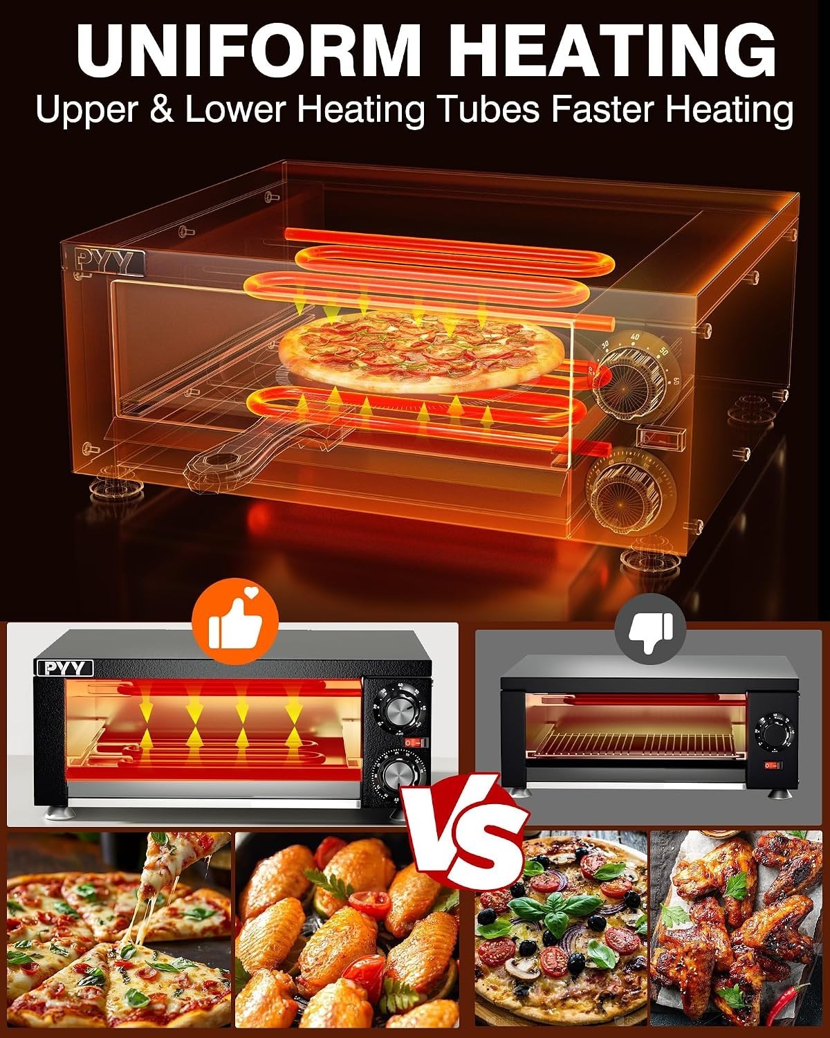 Electric Pizza Oven Indoor Countertop Pizza Oven Commercial Pizza Maker Machi…