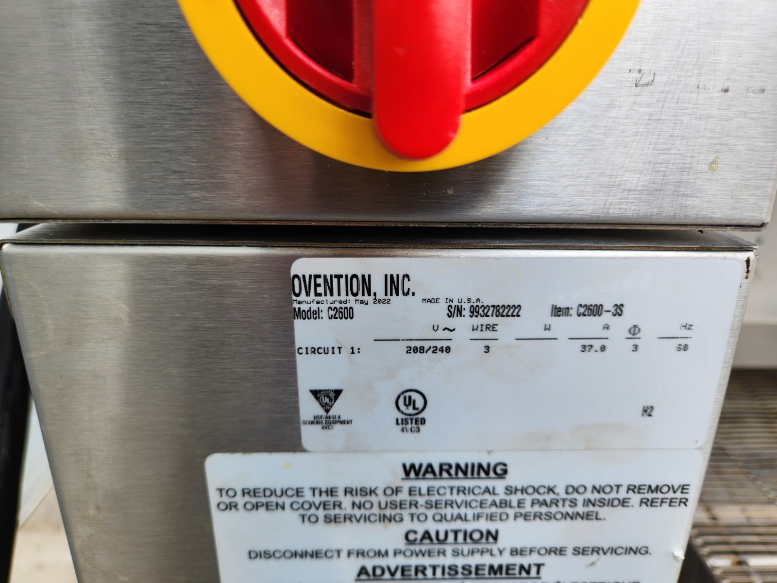 2021/2022 Ovention C2600 Double Stack 3 Phase Ventless Conveyor Pizza Ovens
