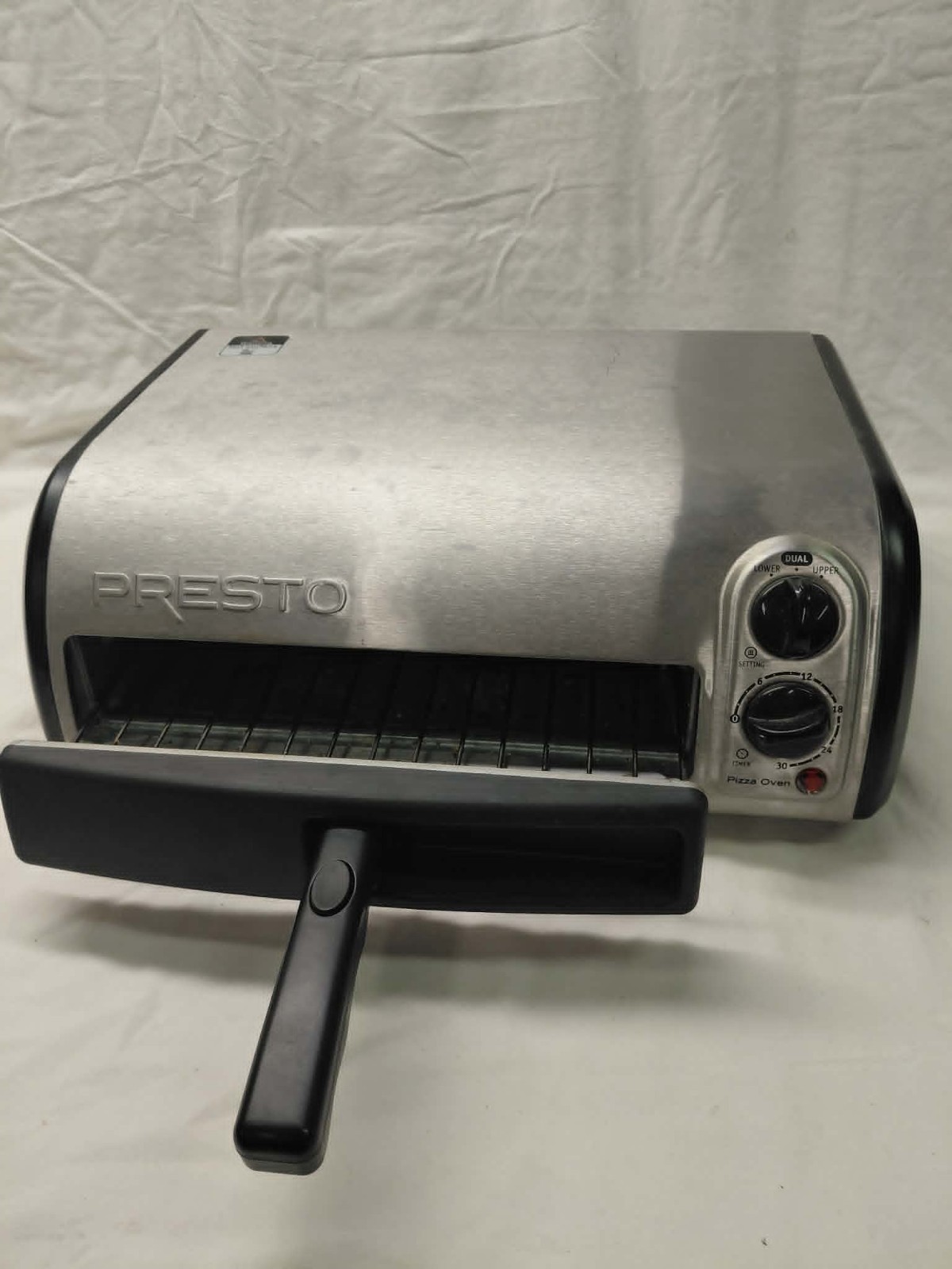 Preowned Presto Stainless Steel Pizza Oven Duel Element Table Top Model TESTED