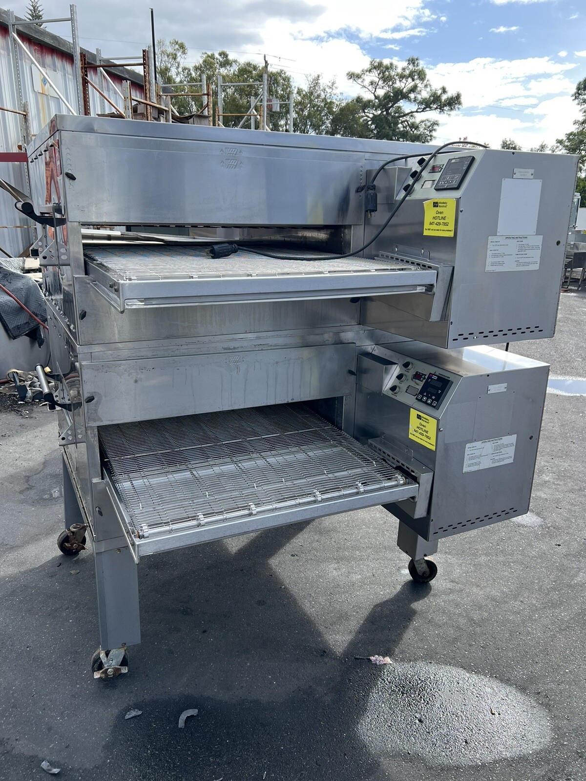 Middleby Marshall PS840G VE2-PH Natural Gas Double Stack Conveyor Pizza Oven