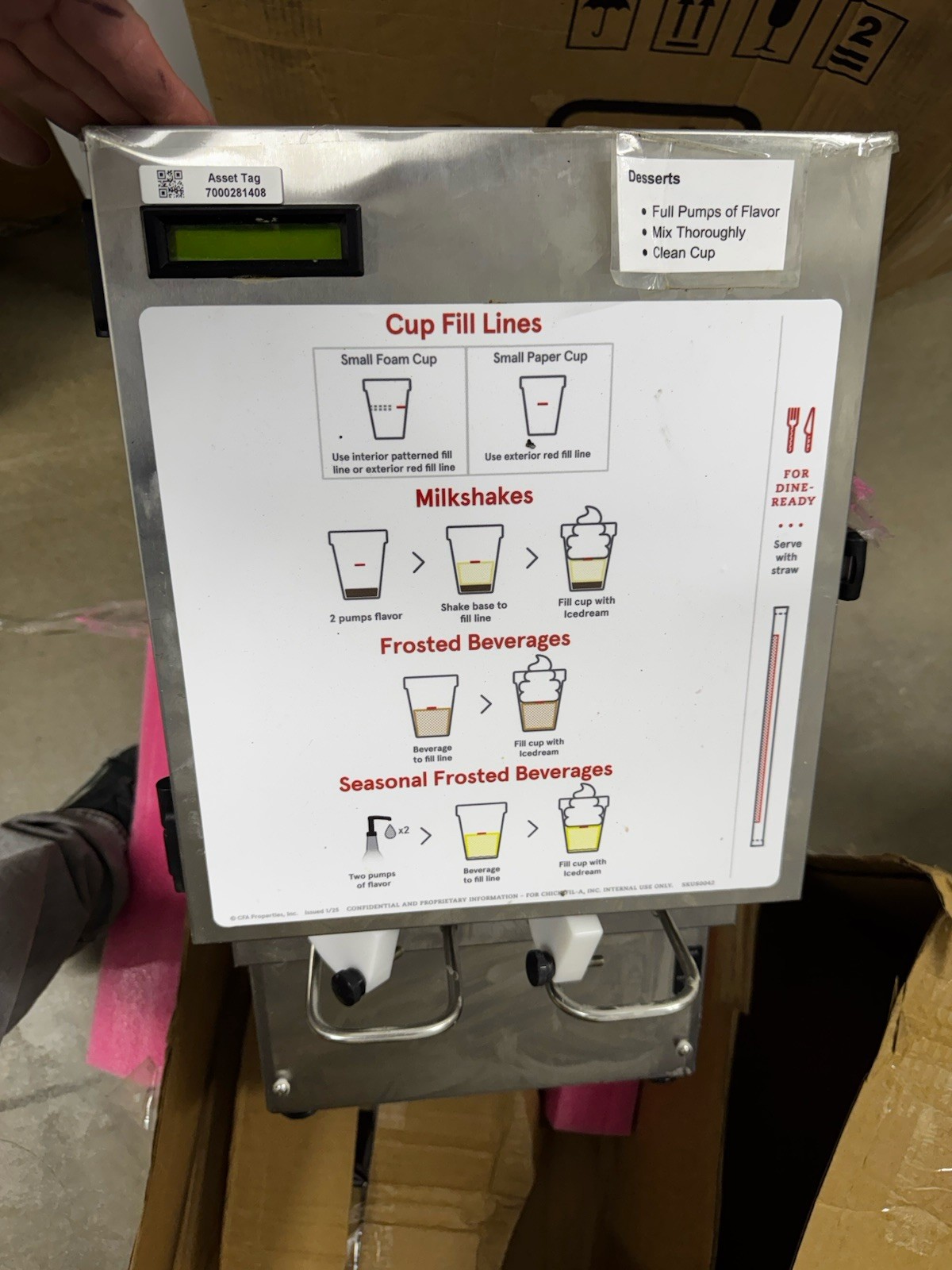 KanPak CDE 211 R | Cream Dispenser Icedream Dispenser Chicfila
