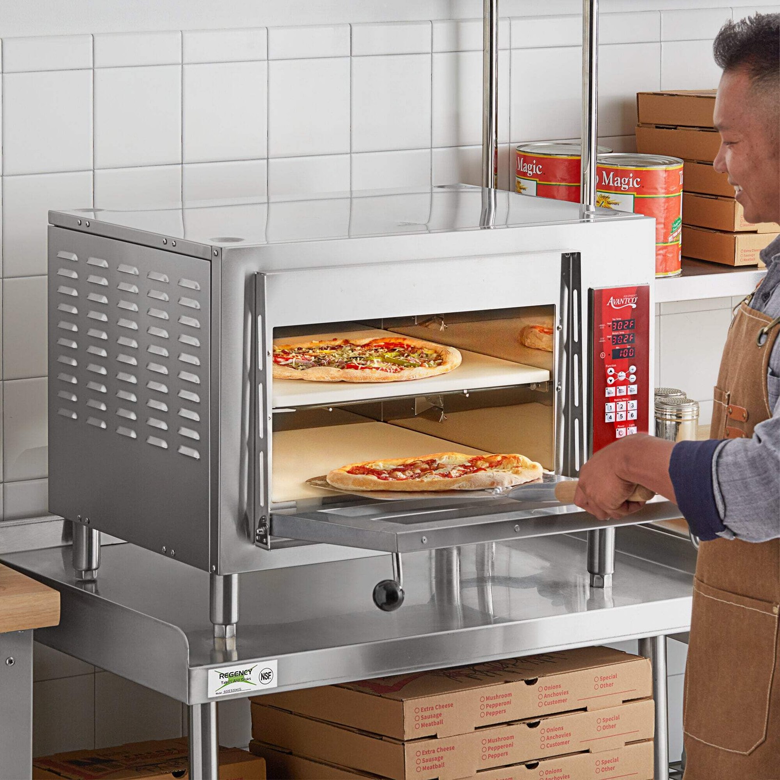 Double Deck Countertop Pizza / Bakery Oven with Digital Controls – 3200W, 240V