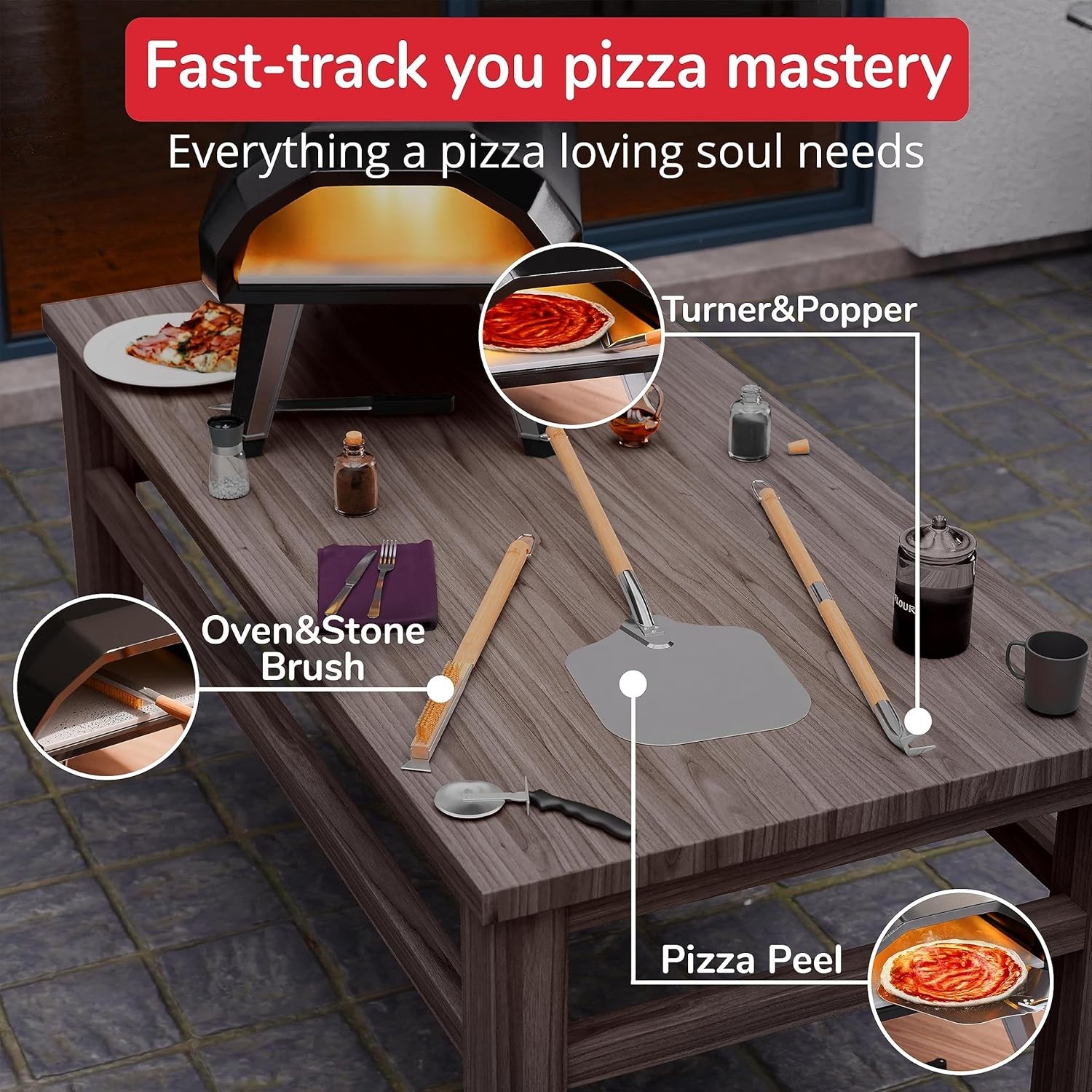 Comprehensive Pizza Oven Accessory Set – Safe & Efficient Tools for Home Use