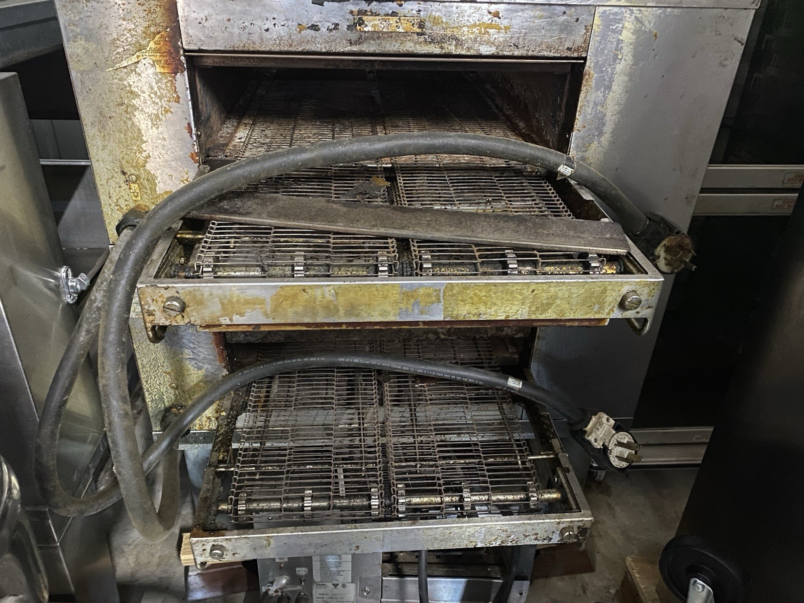 CTX Middleby Marshall DZ33I conveyor pizza double oven DIRTY