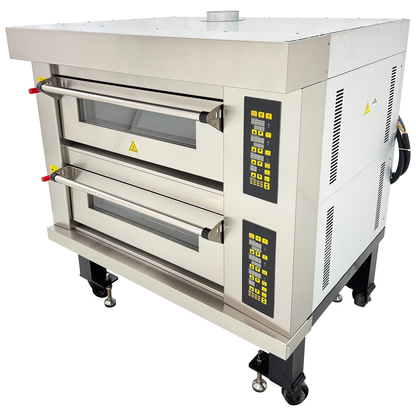 220V Double Deck Electric Pizza Oven Commercial Bakery Pizza Baking Oven 3PH
