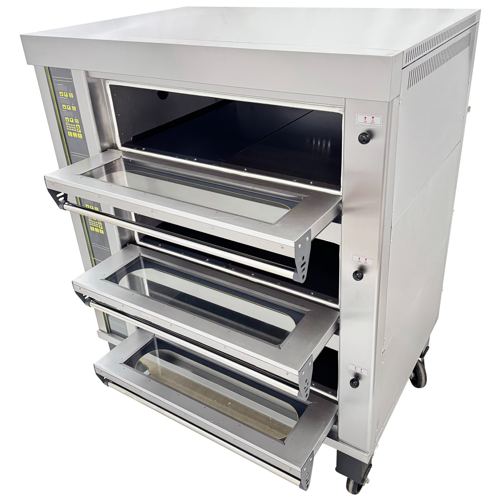 Commercial Electric Oven Cake Bread Pizza Baking Oven Digital Display 3 Decks