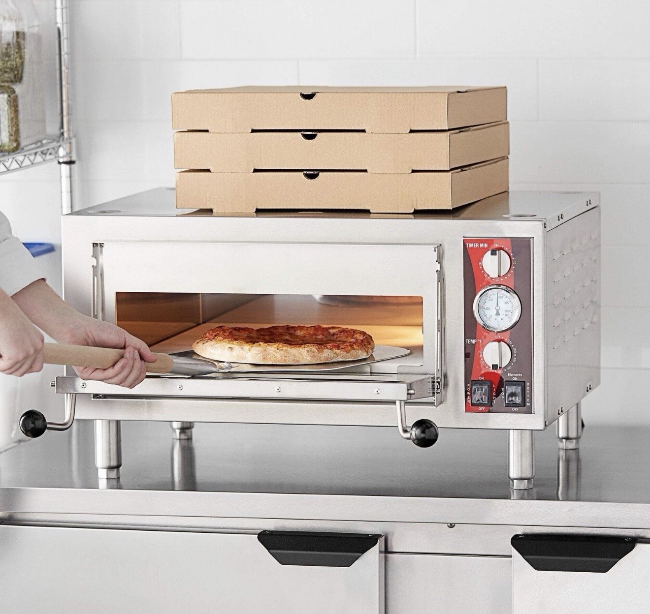 Single Deck Countertop Pizza/Bakery Oven – 1700W, 120V