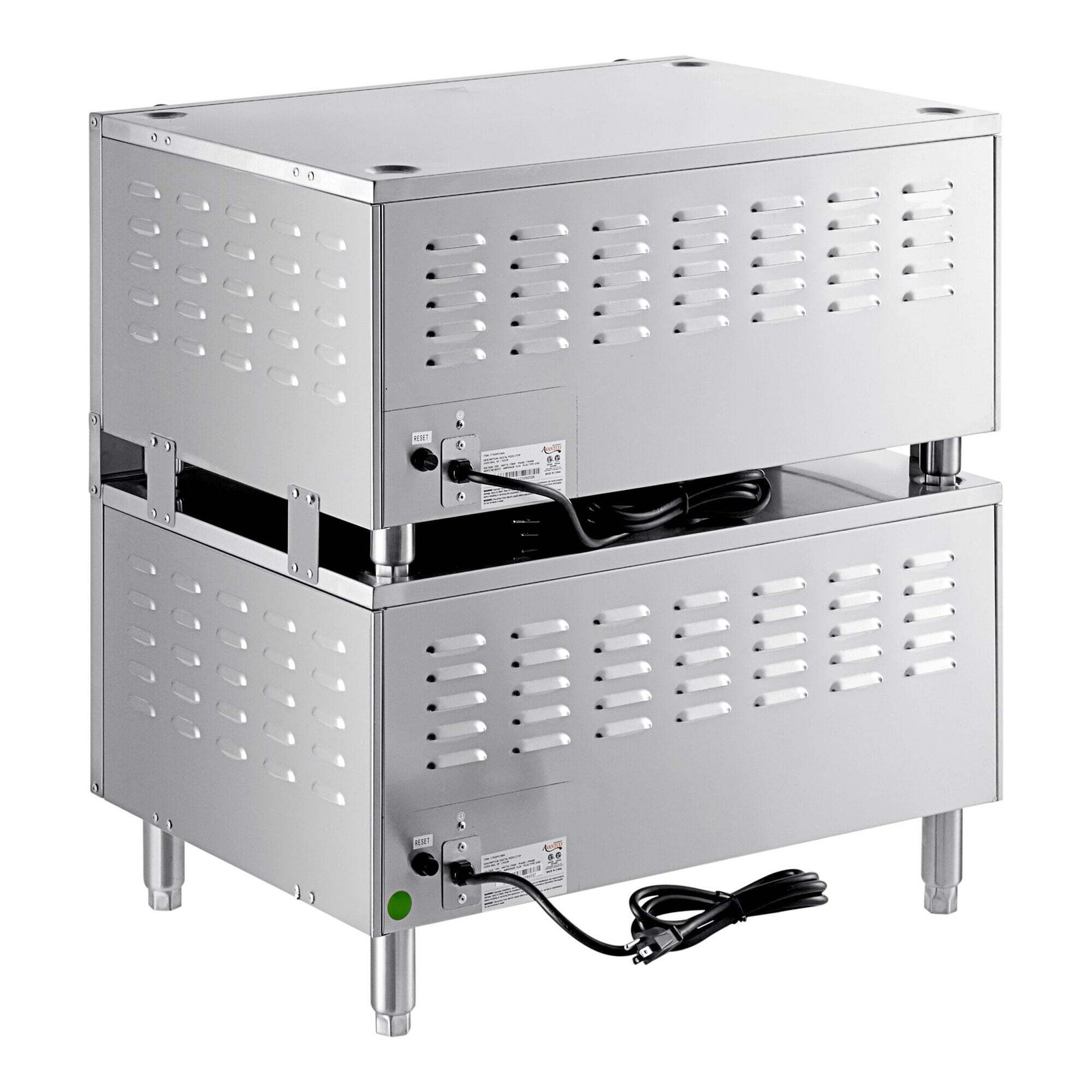 Double Deck Countertop Pizza / Bakery Oven w/ Two 18″ Chambers- (2) 1700W, 120V