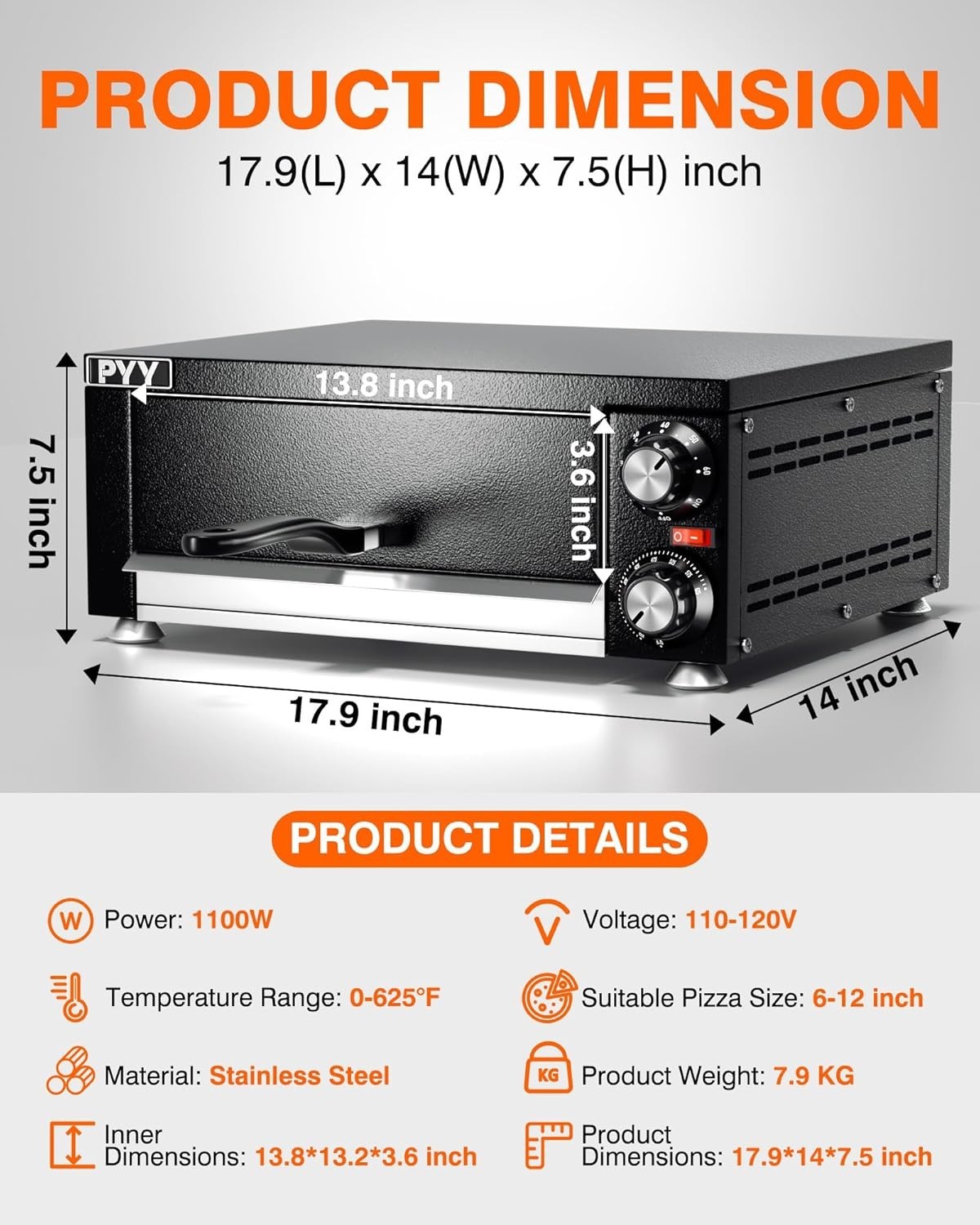 Electric Pizza Oven Indoor Countertop Pizza Oven Commercial Pizza Maker Machi…