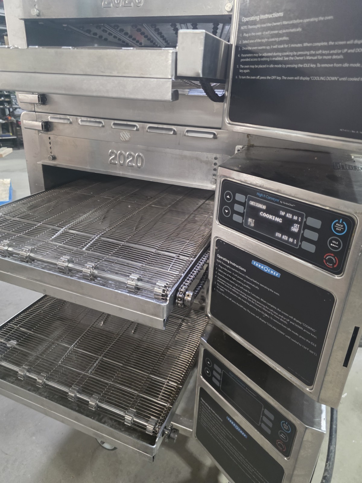 Triple Stack (3) TurboChef HHC2020 48″ Electric High H Conveyor Ovens, 220V/3 Ph