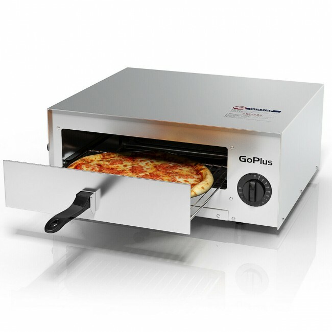Goplus Home Kitchen Pizza Oven Stainless Countertop Snack Pan Bake Commercial