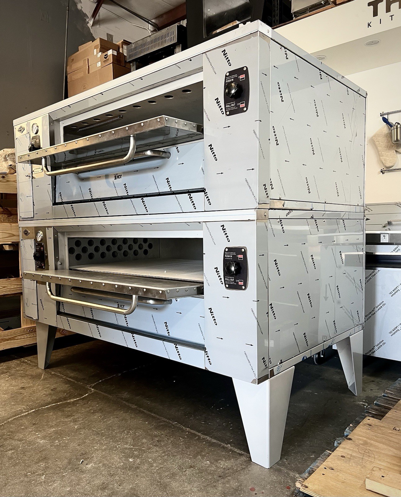 Empero Kosova Bakers Perfect Double Deck Natural Gas Pizza Ovens Brand New