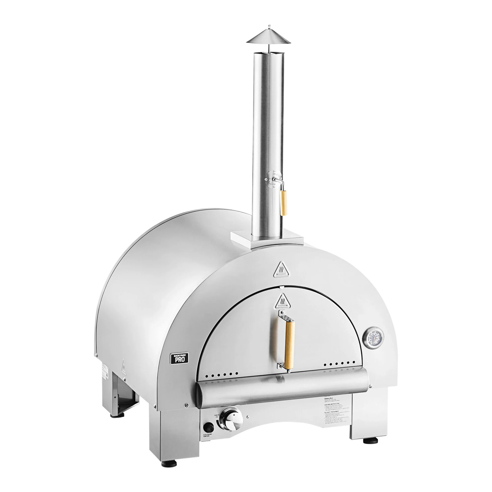 31.75″ Stainless Steel Hybrid Wood/LP Outdoor Countertop Pizza Oven