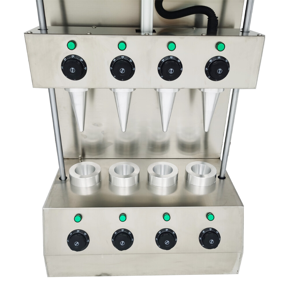 110V Four Heads Electric Commercial Pizza Cone Forming Machine Bakery Cone Maker