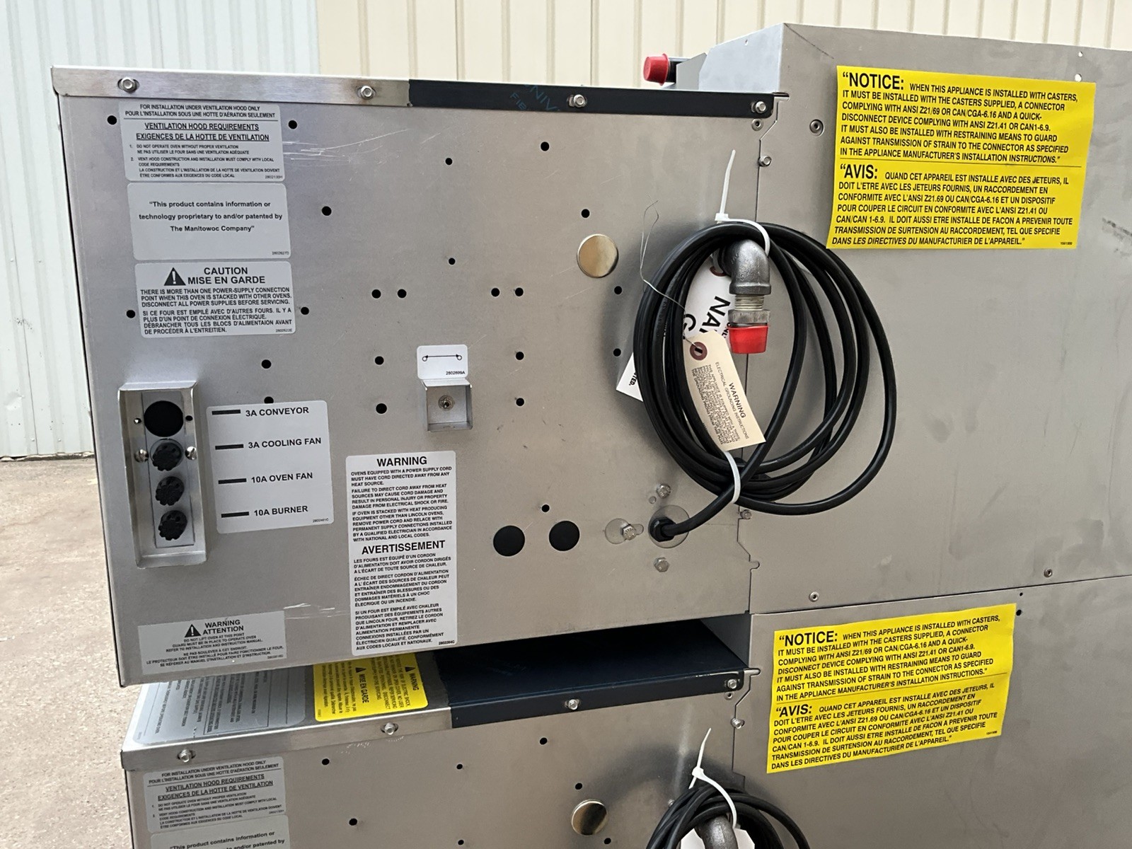 Lincoln Impinger gas Double stack low profile 1600-000-U-K3025 conveyor oven