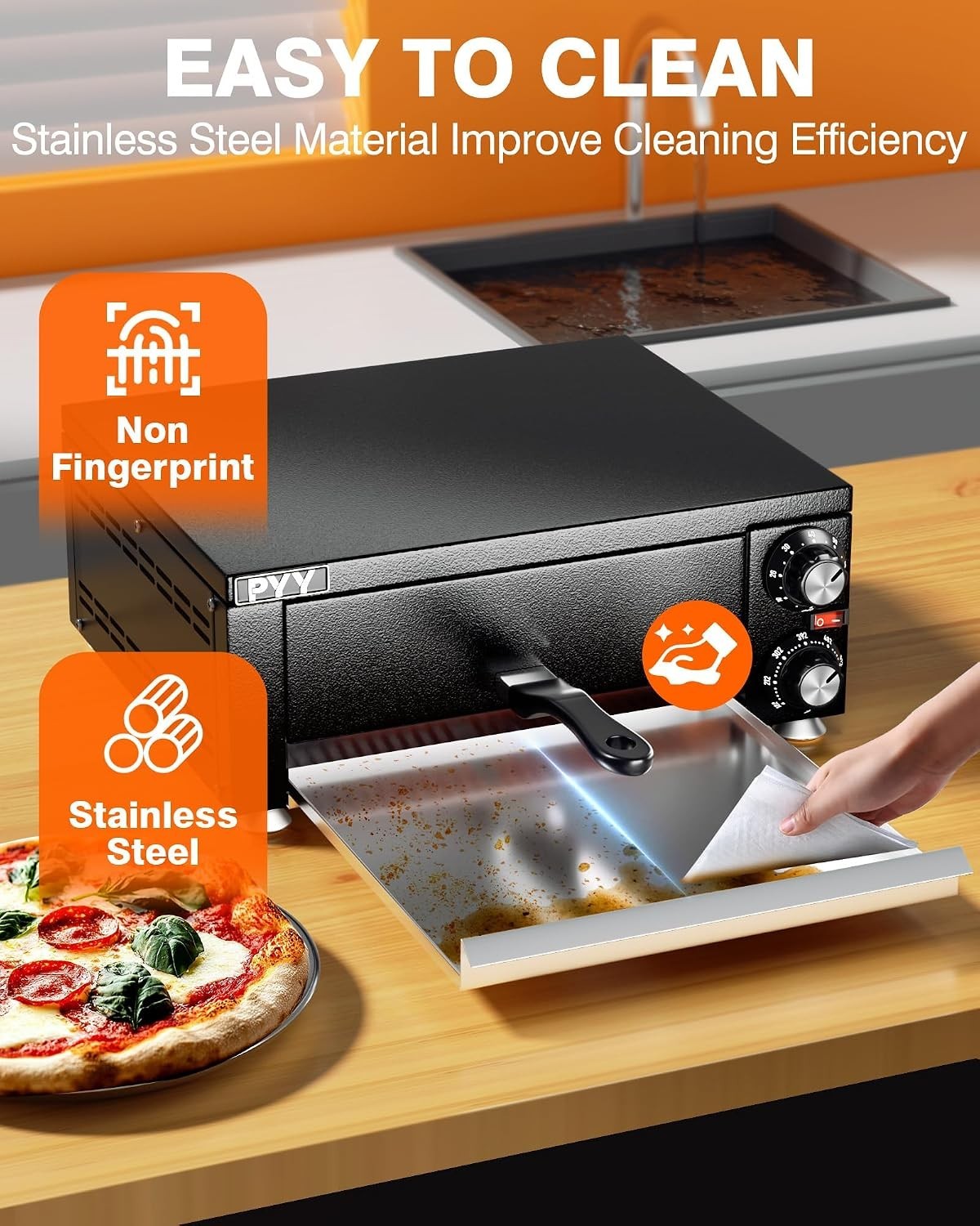 Electric Pizza Oven Indoor Countertop Pizza Oven Commercial Pizza Maker Machi…
