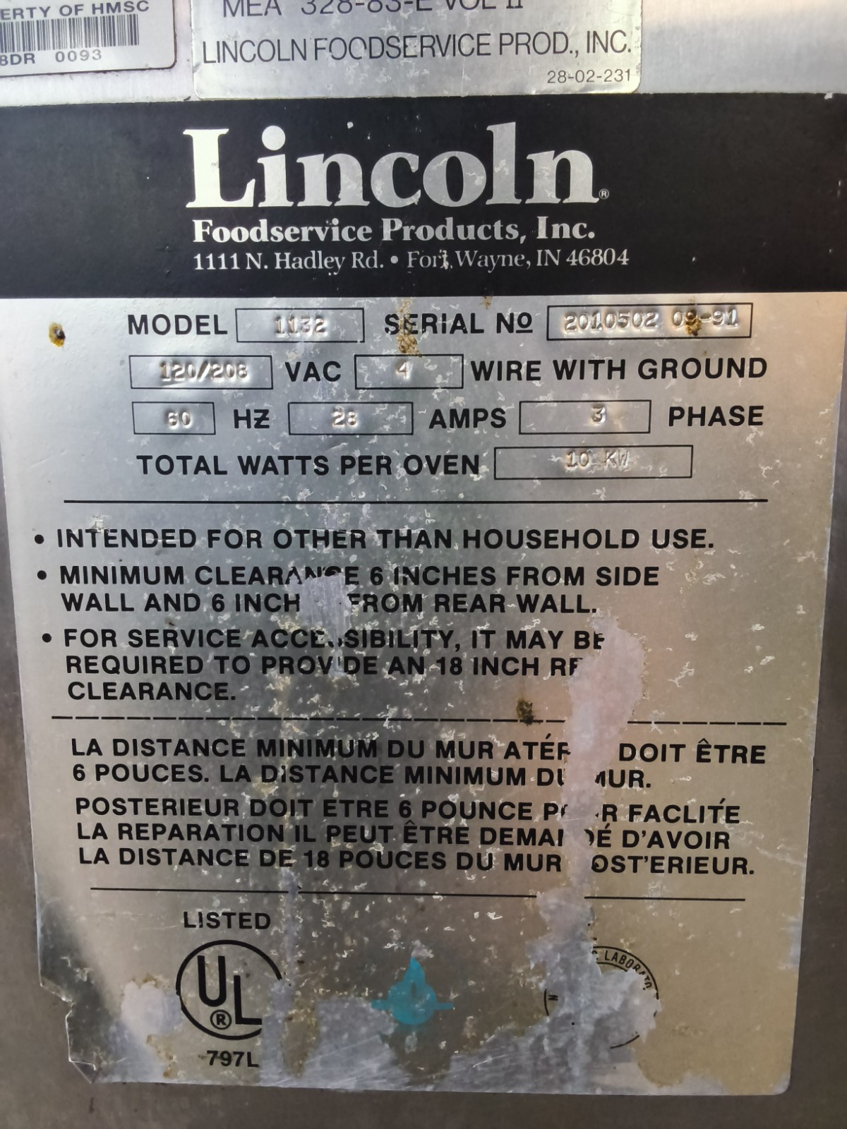LINCOLN IMPINGER 1132 DOUBLE-STACK COMMERCIAL ELECTRIC CONVEYOR PIZZA OVEN
