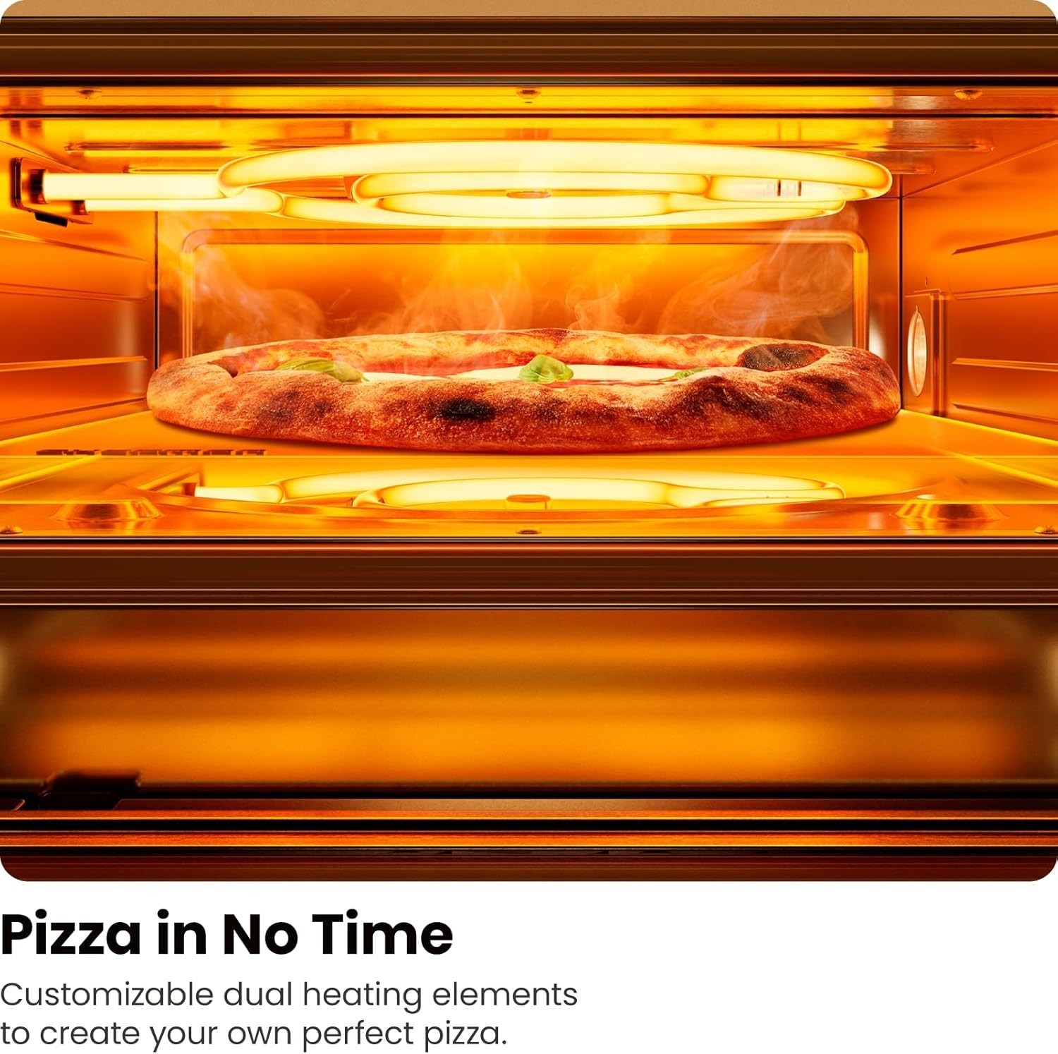 High-Heat Indoor Pizza Oven – Enjoy Perfect Pizzas with Stone and Peel Included