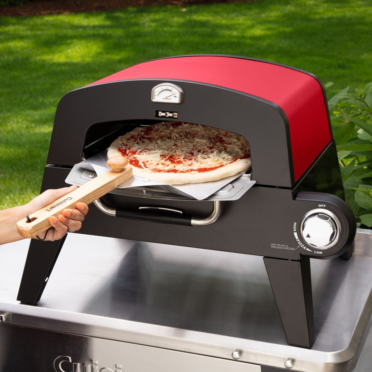cuisinart portable propane outdoor pizza oven model cpo 401