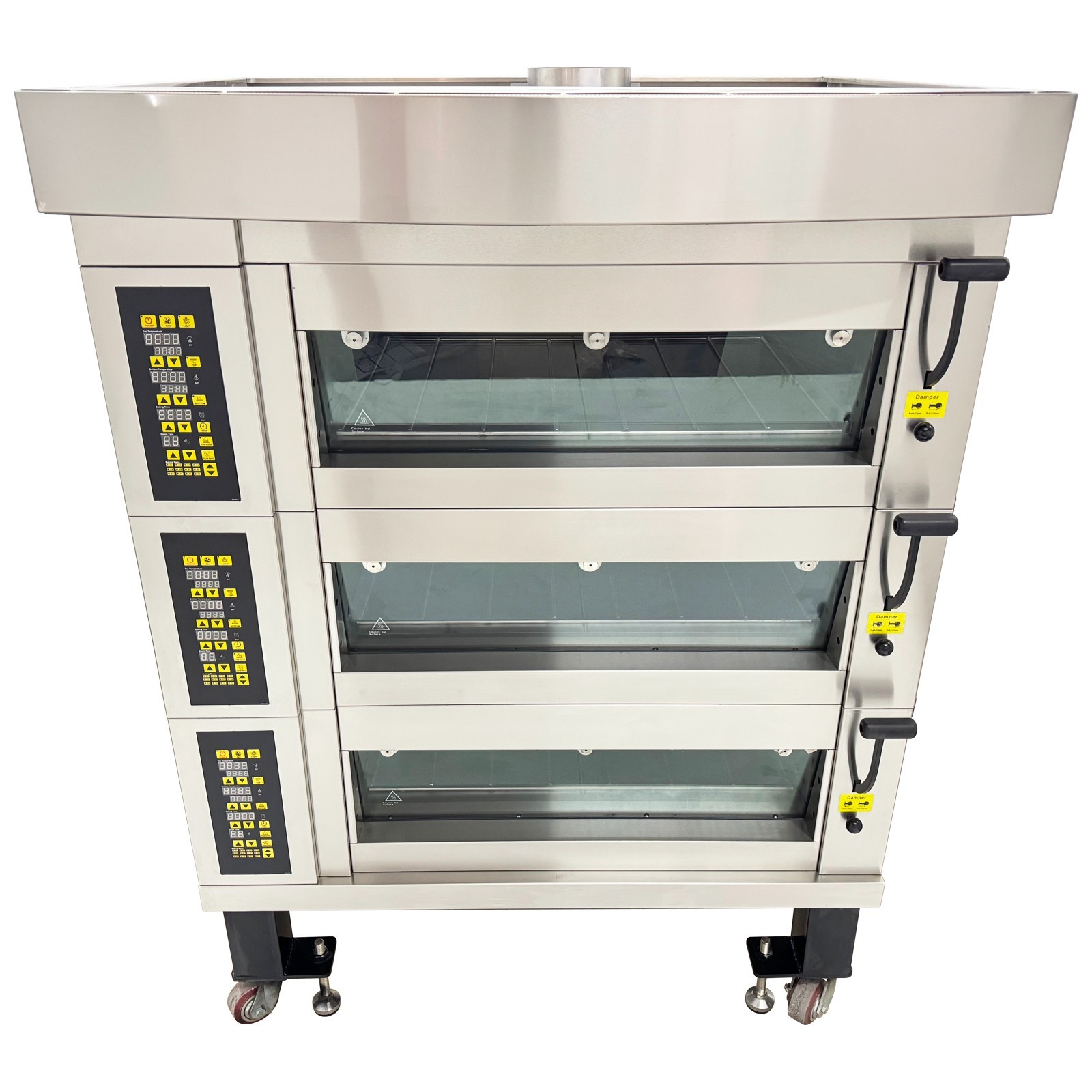 3 Decks Commercial Electric Oven Movable Cake Bread Pizza Baking Large Oven 220V