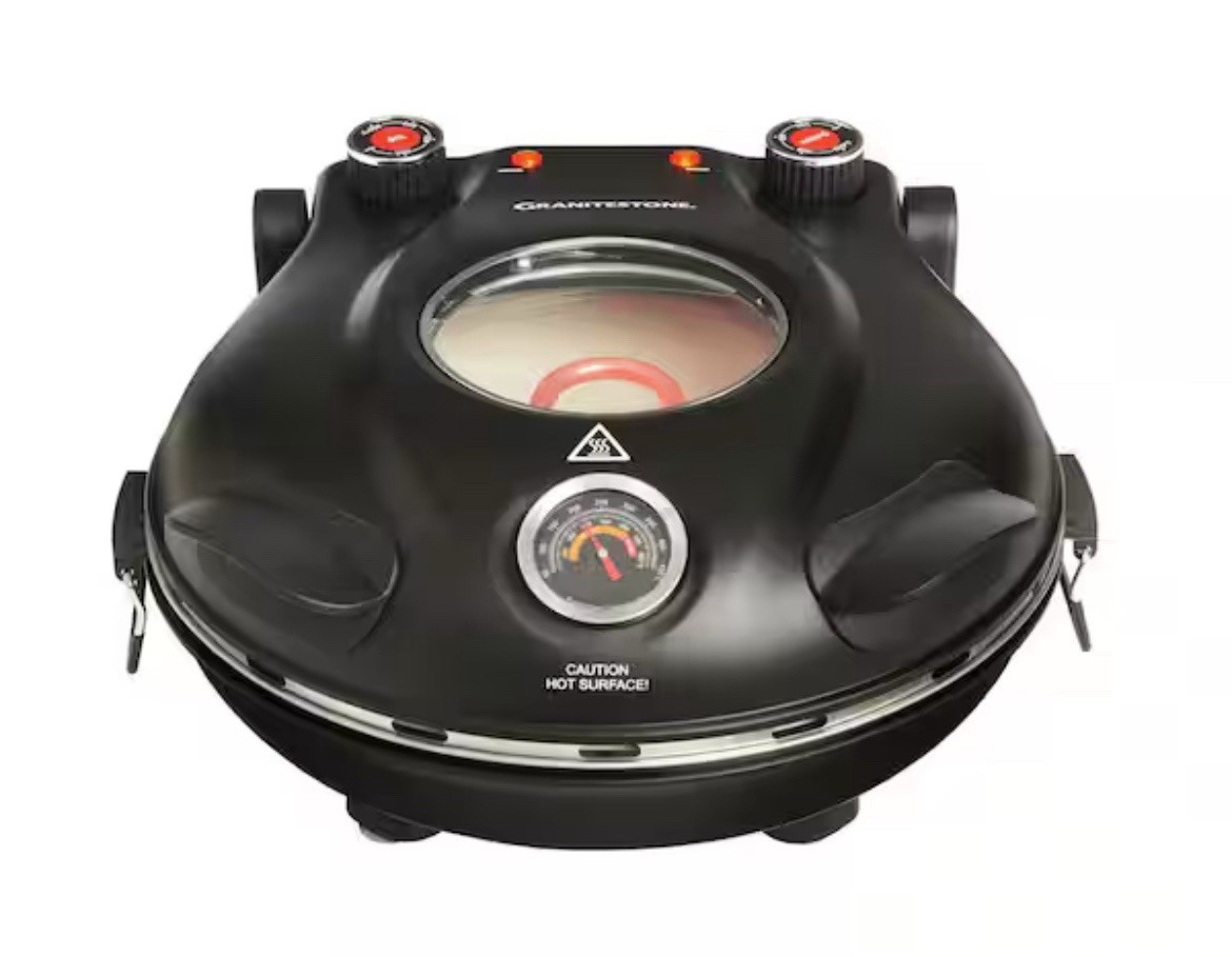 PIEZANO Crispy Crust Pizza Oven by Granitestone – Electric Pizza Indoor Oven