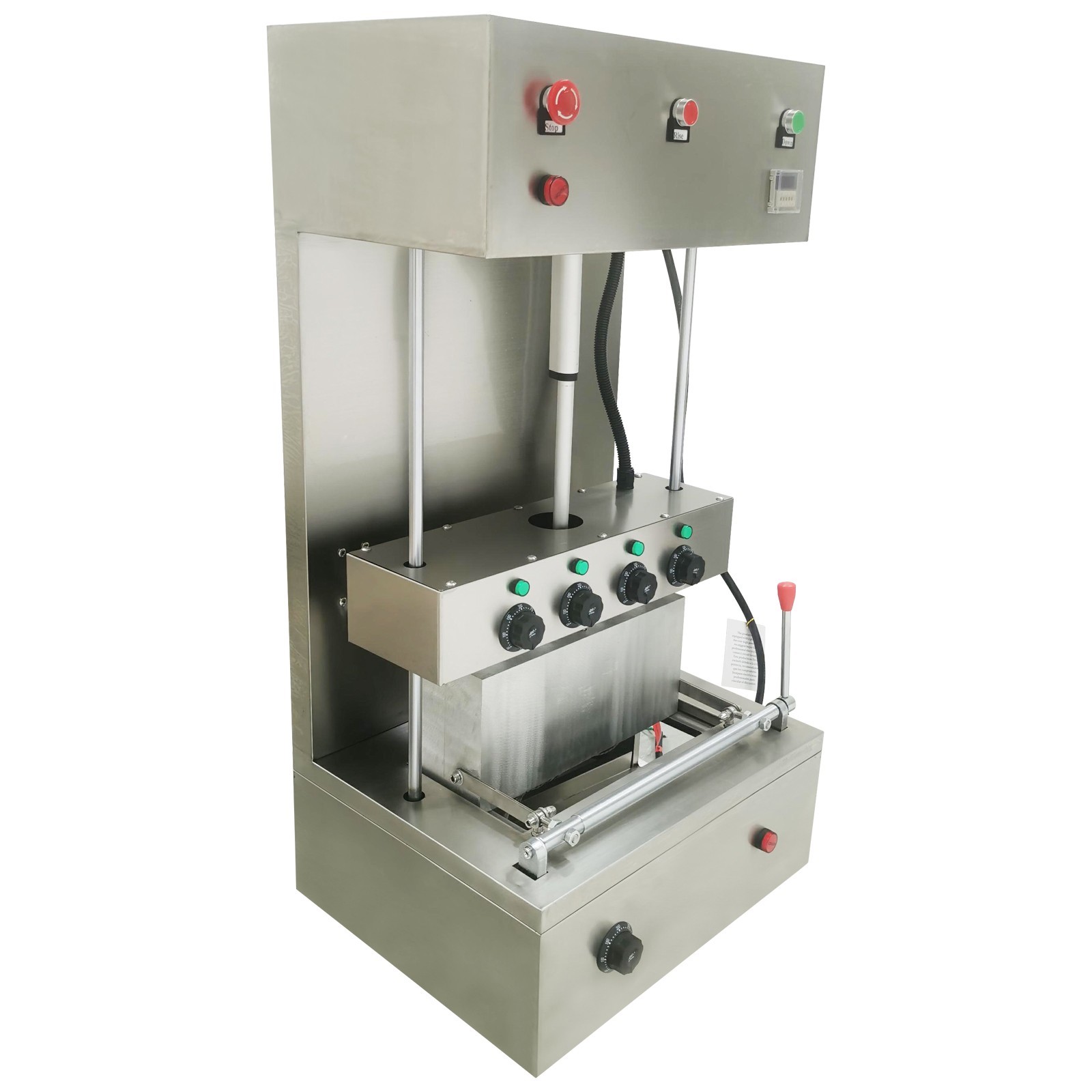 110V Pizza Cone Forming Maker Spiral Shape Auto Pizza Cone Molder with 4 Dies