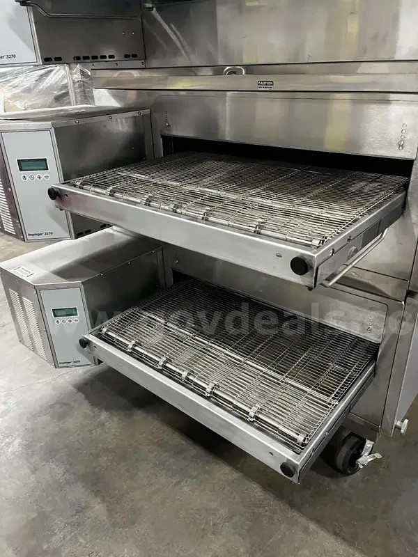 3270 Triple Stack Deck Gas Conveyor Pizza Oven Lincoln Impringer 32×70 Oven NOS