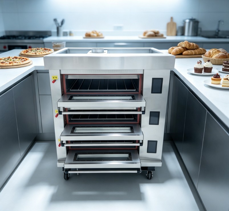 220V 3-PH Triple Pizza Oven 3 Deck Electric Oven Commercial Pizza Oven LCD Touch