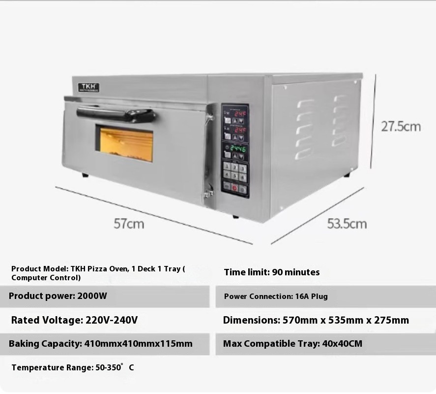 Commercial Electric Oven Double-Layer, Two-Tier,Two-Tray Baking for Home Use220V