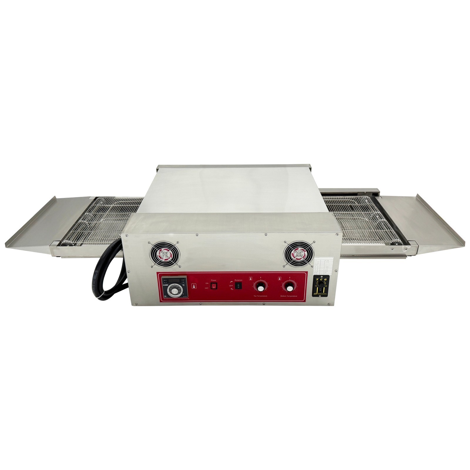 220V 18″ Countertop Chain-Type Electric Straight Tube Pizza Oven Baking Oven