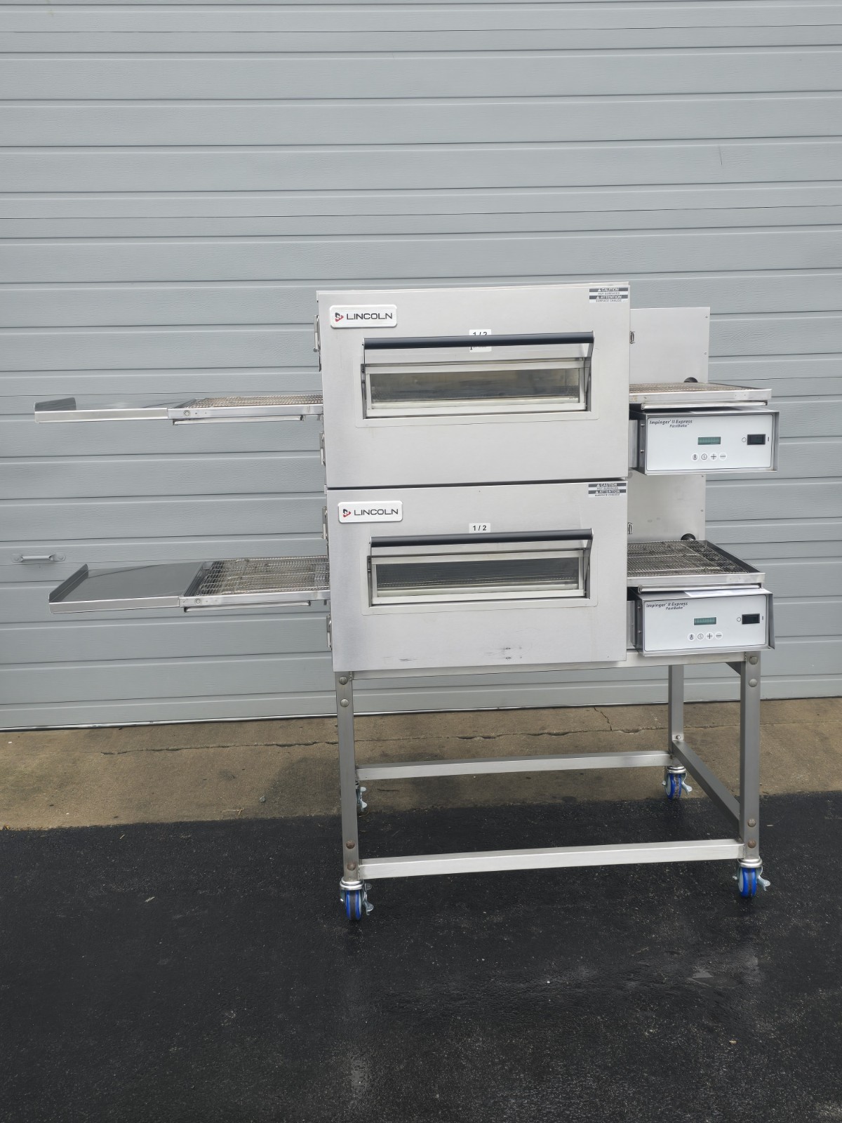 Lincoln Impinger Double 1116 Double Stack Gas Fired Conveyor Pizza Ovens