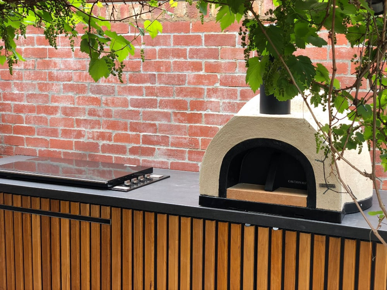 Vera Pizza Ovens Autentico OP50 – Black Front, Stainless Trim- Wood Fired Pizza
