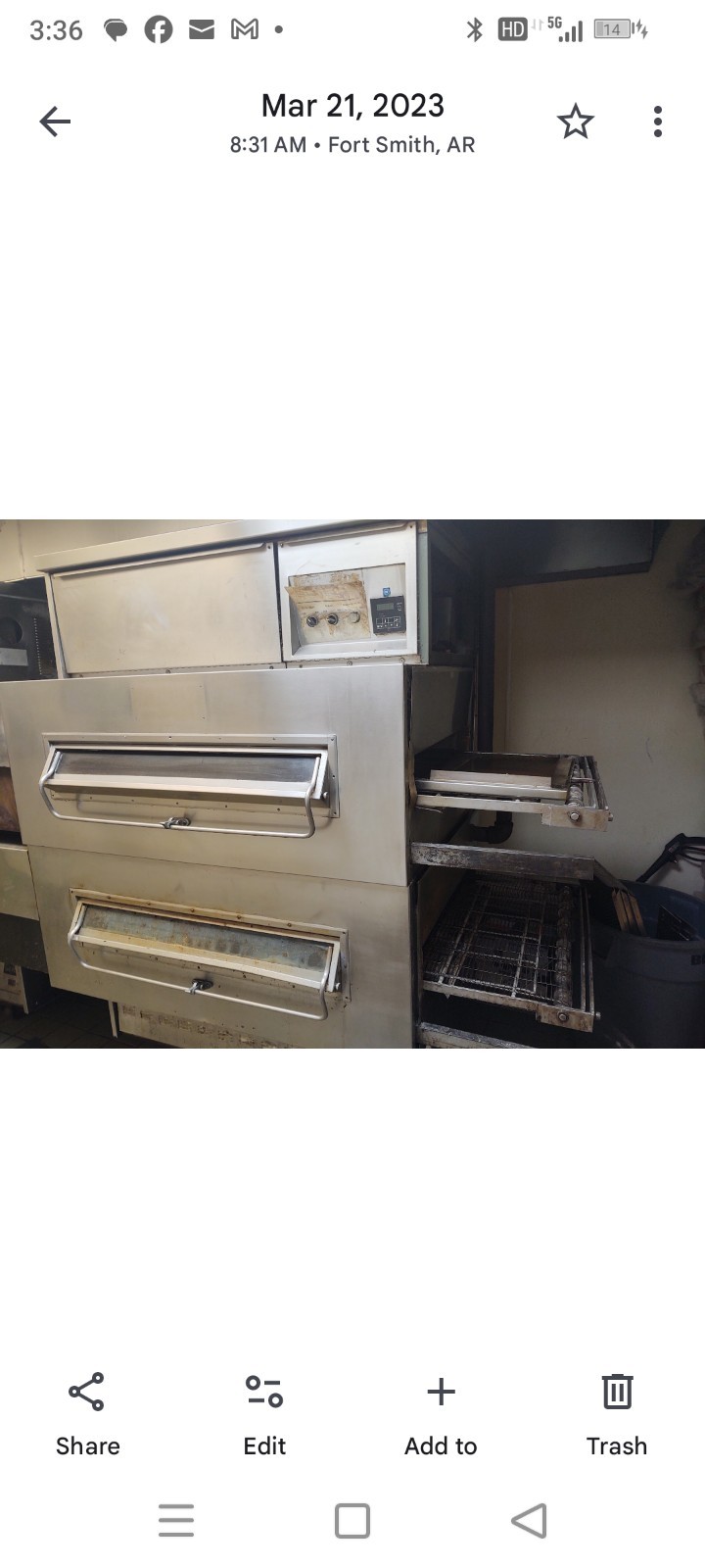 Middleby Marshall PS360 Double Deck Conveyor Pizza Oven Natural Gas