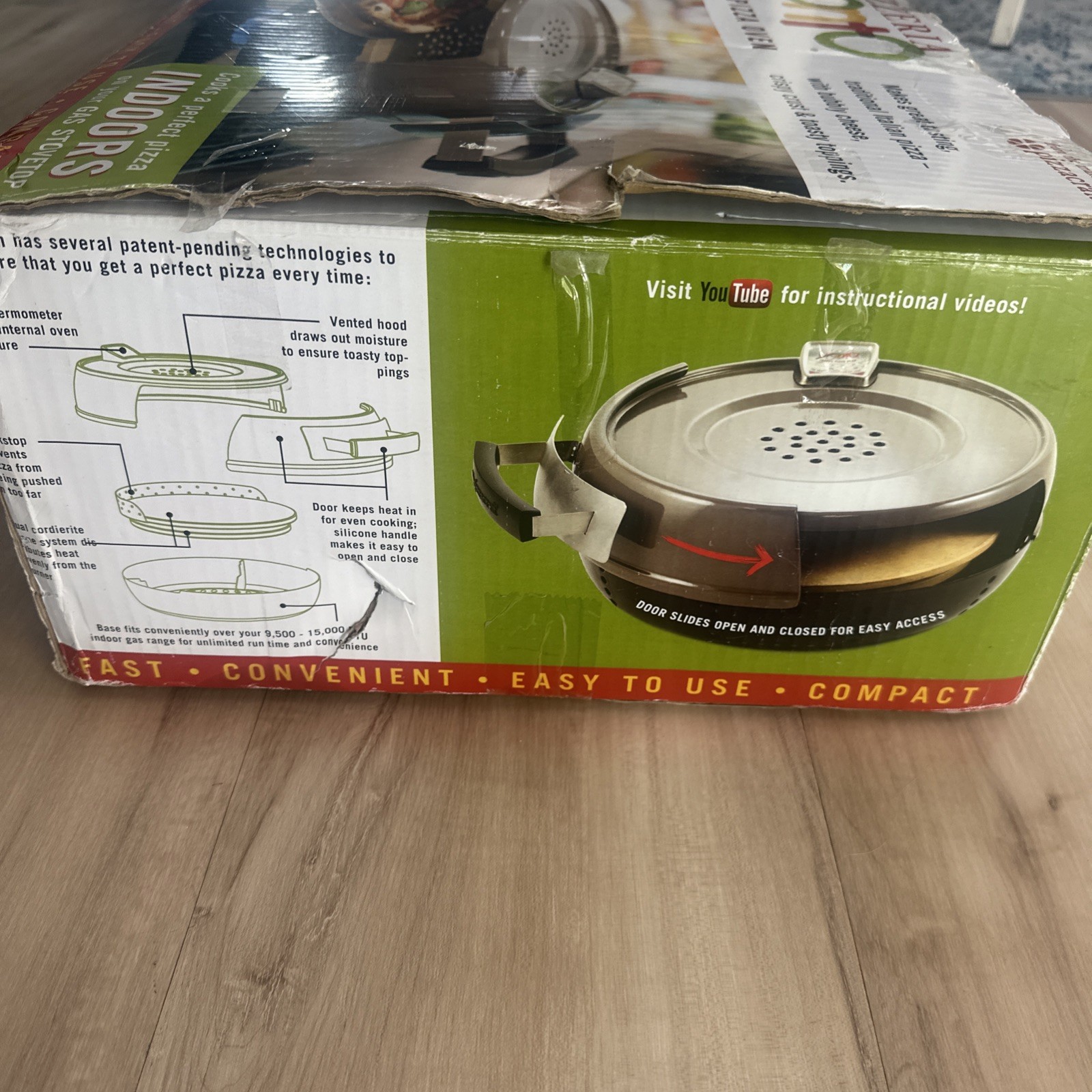 Pizzeria Pronto Stovetop Pizza Oven by Pizzacraft – Indoor Gas Range Pizza Maker