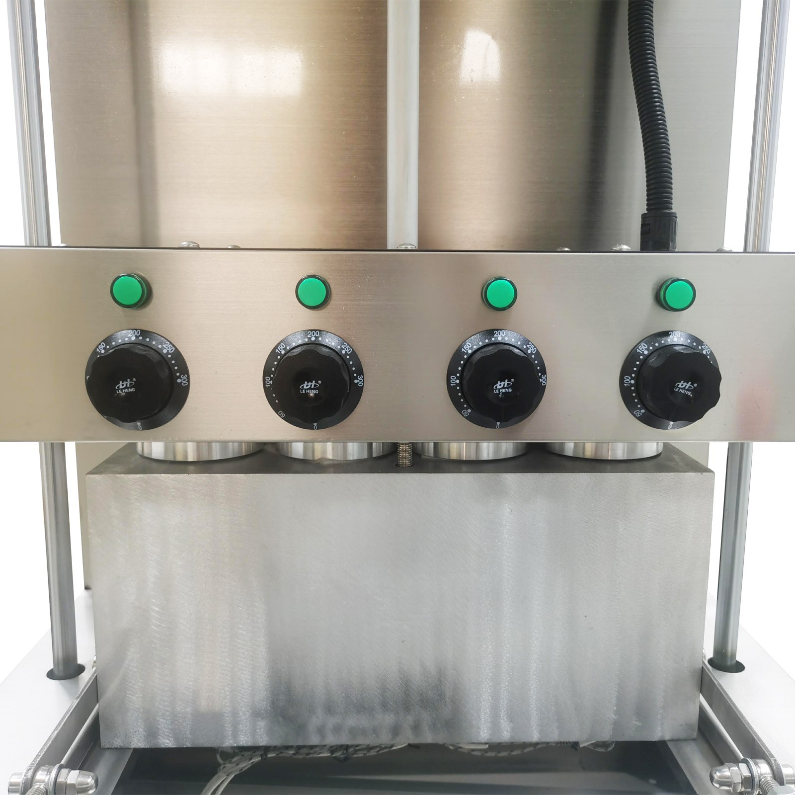 110V Pizza Cone Forming Maker Spiral Shape Auto Pizza Cone Molder with 4 Dies