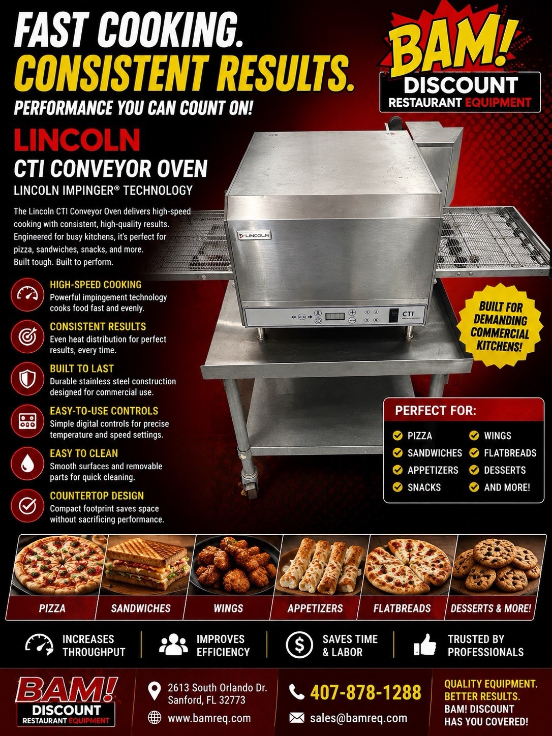 Lincoln CTI Conveyor Oven – Commercial Countertop Impinger Conveyor Oven