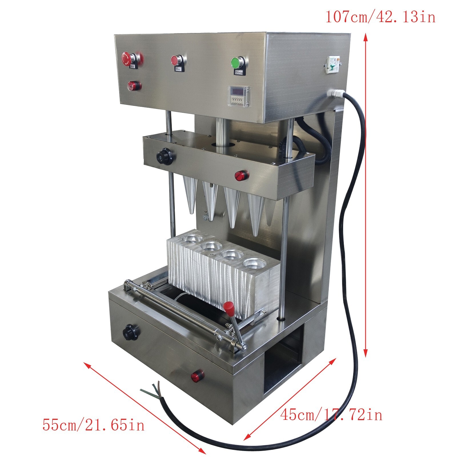 Electric Pizza Cone Forming Making Maker Machine Ice Cream Cone Machine 4 Heads