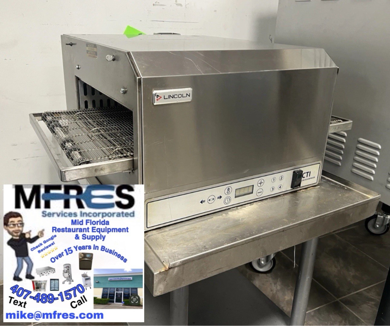 2020 LINCOLN IMPINGER 2502 16″ BELT WIDTH 240V PIZZA OVEN GREAT SHAPE!
