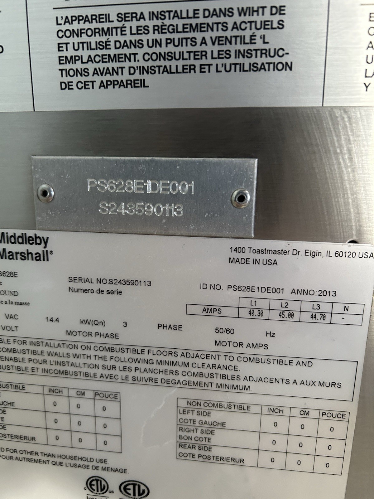 Middleby Marshall PS628E WOW! Electric Conveyor Pizza Oven