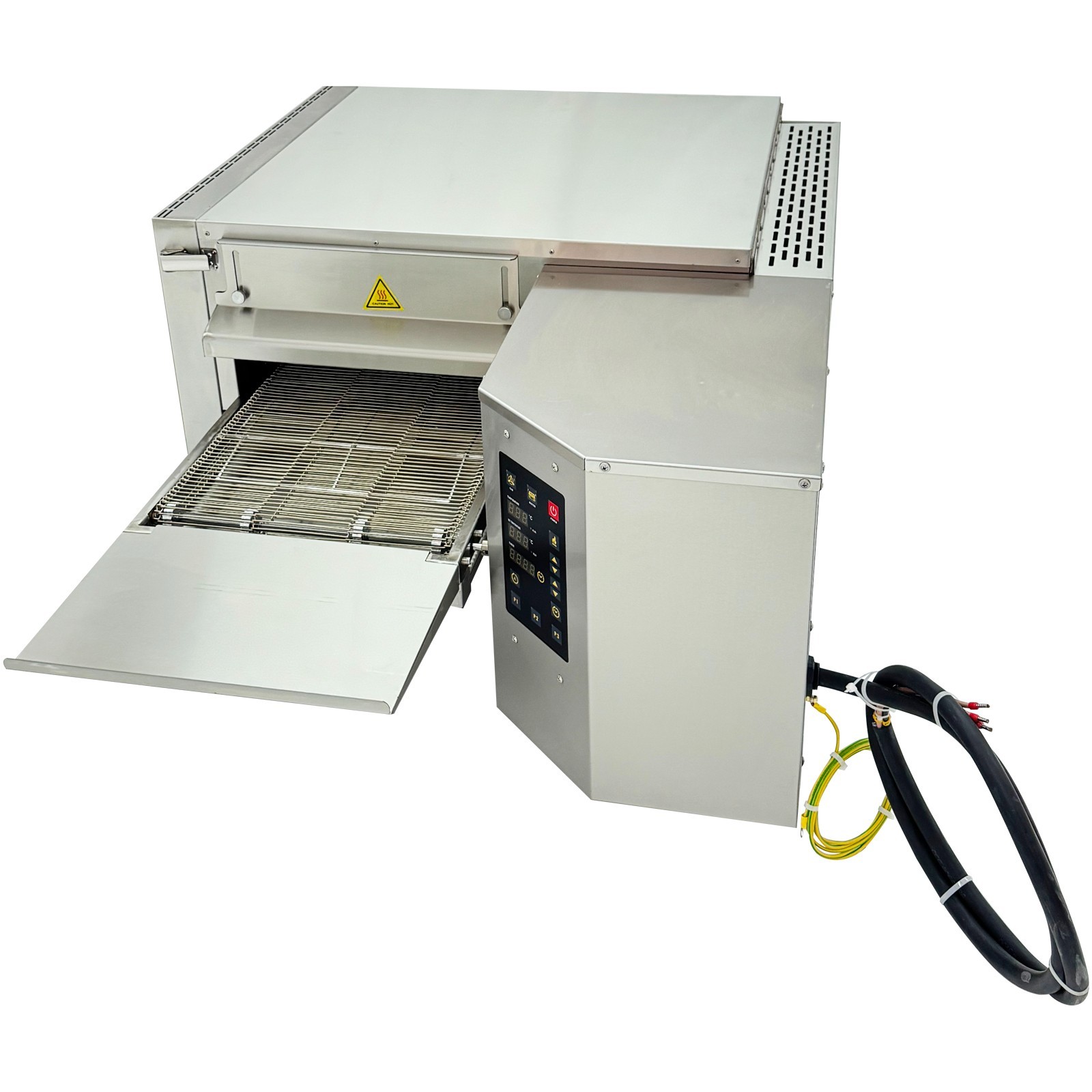Hot Air Circulation Commercial Pizza Oven 9KW Fast Baking Conveyor Pizza Making