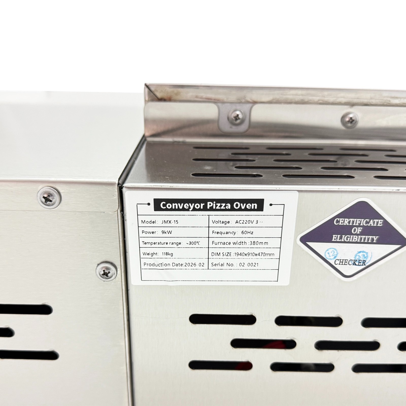 Hot Air Circulation Commercial Pizza Oven 9KW Fast Baking Conveyor Pizza Making