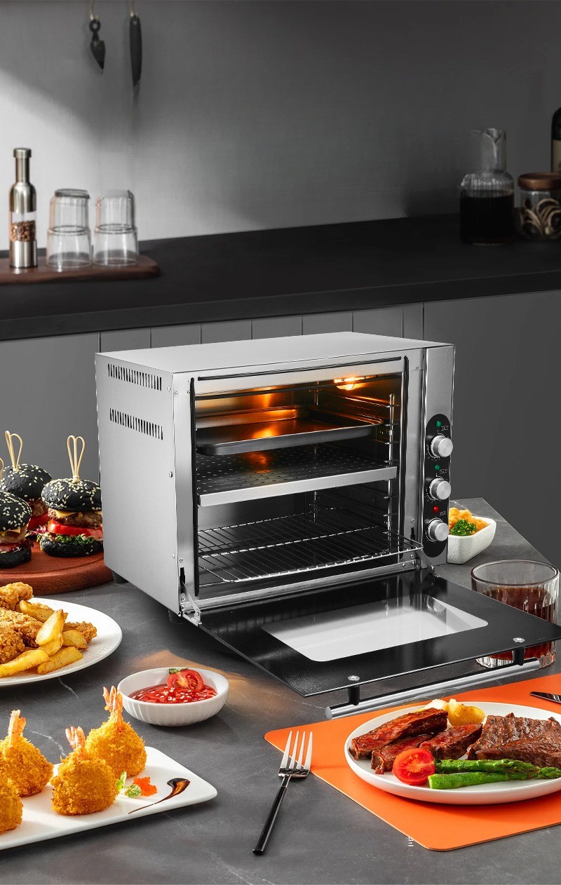 Large Capacity Stainless Steel Electric Oven Home Baking Double Flat Oven Oven