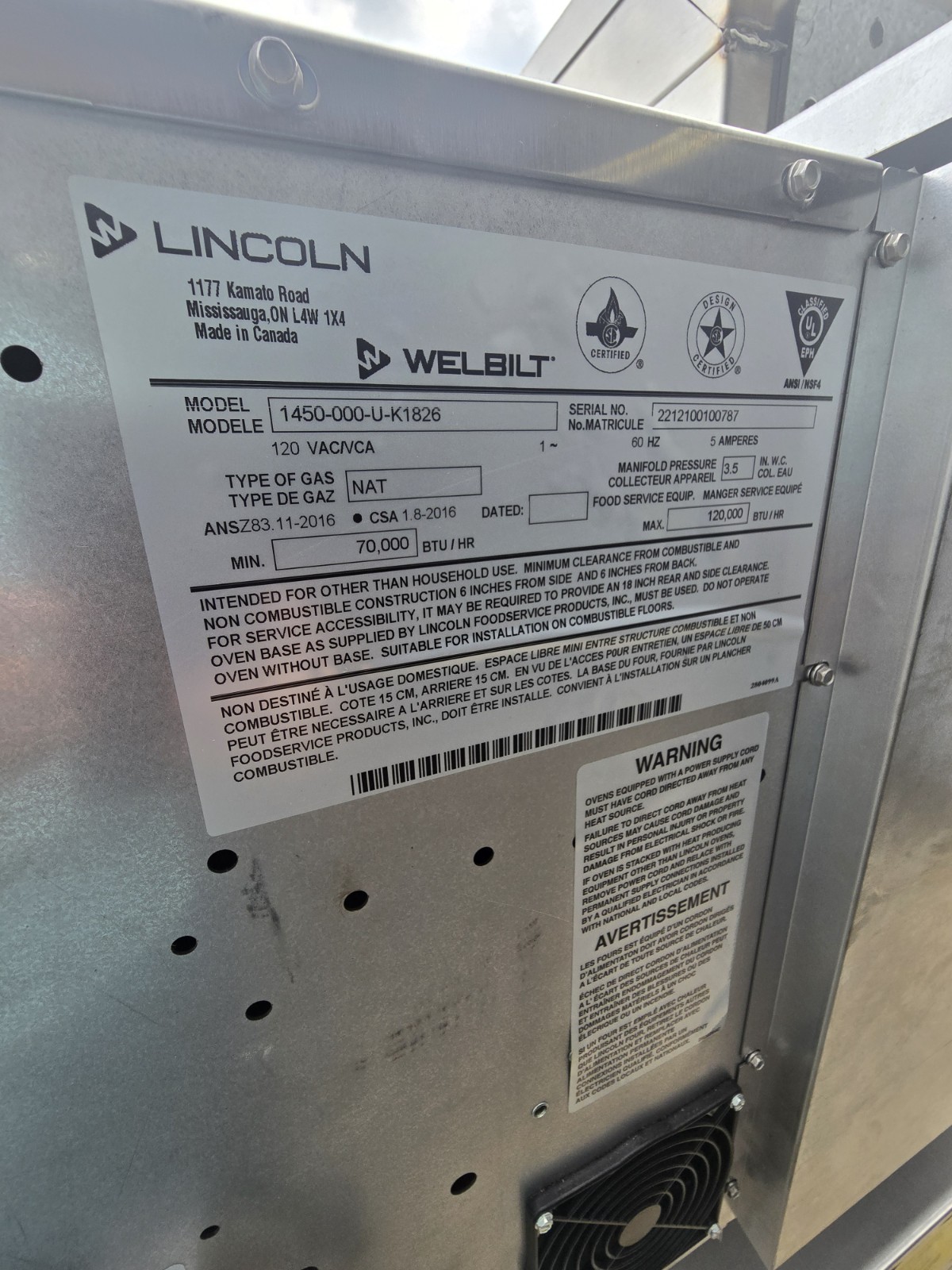 2022 NEW Lincoln Impinger 1450 Double Deck Gas Fired Conveyor Pizza Oven 32″
