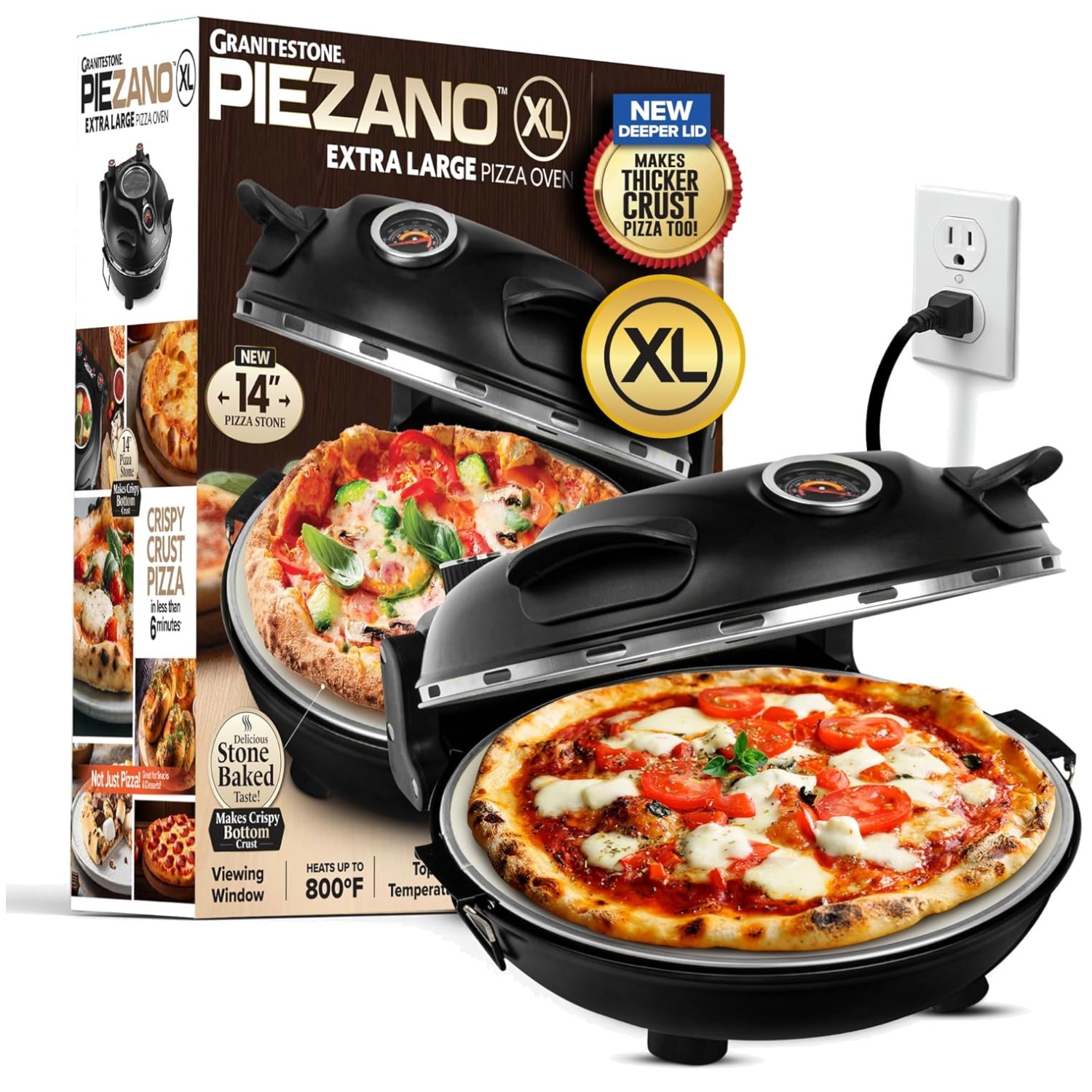 Electric Pizza Oven | 800˚F | Cooks in 6 Min | Pizza Peels