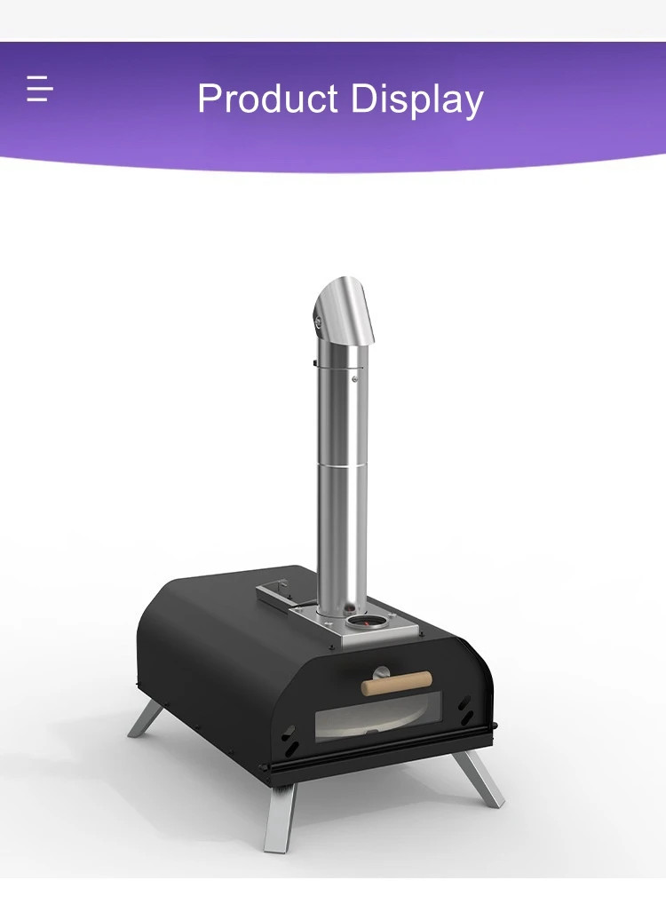 Pizza Oven with Thermometer Folding Portable Pizza Oven for Home Commercial Use