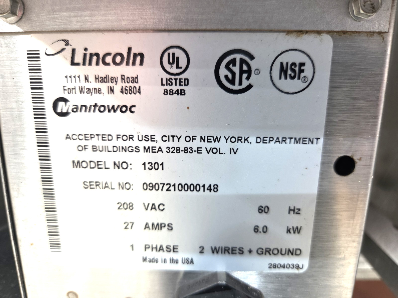 Lincoln Impinger 1301 Countertop Conveyor/Pizza Oven 1 Phase – Watch Video!